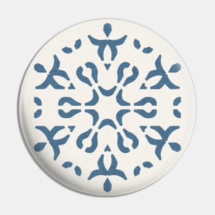 Geometric Shapes Cutout Pattern Off White Blue Pin