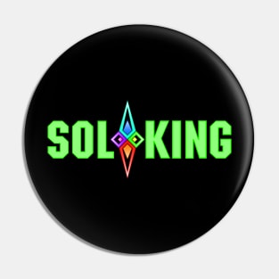 SOL KING LOGO - GREEN TEXT Pin