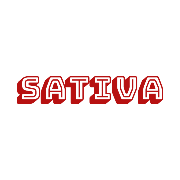 Sativa Strains T-Shirt and Apparel for Stoners and Cannabis Smokers by PowderShot