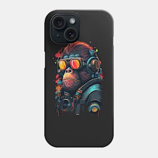 Anime Cyber Ape (Sci-Fi Ape Vintage Retro Future Design Cyberpunk Space Ape) Phone Case