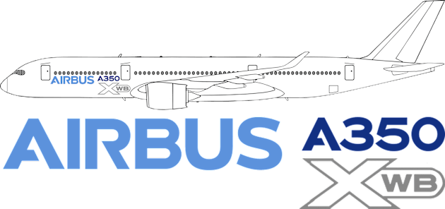 Airbus A350 Line Drawing Kids T-Shirt by SteveHClark