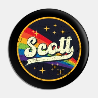 Scott // Rainbow In Space Vintage Grunge-Style Pin