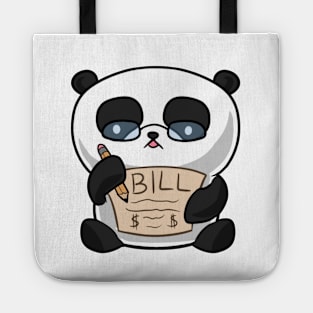 Kawaii panda paying the bills Tote