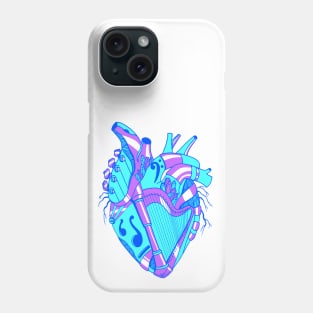 Blue No 2 Musical Heart Phone Case