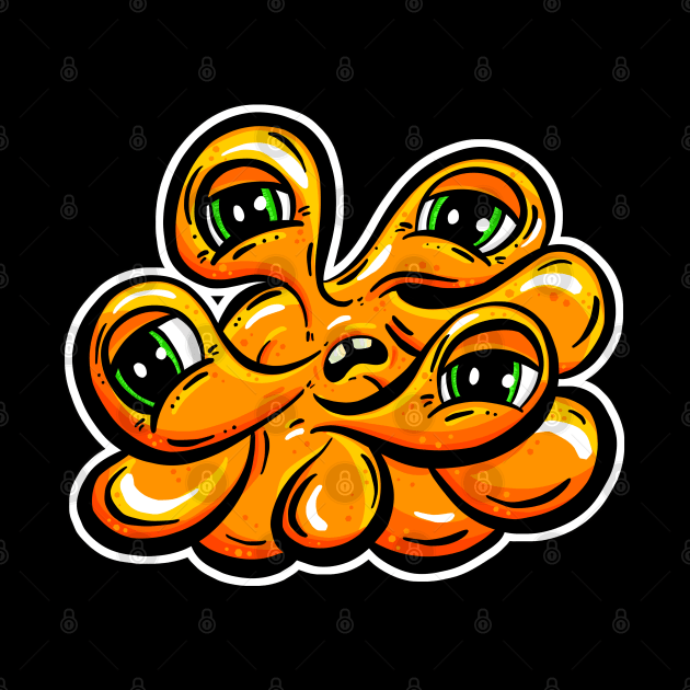 The Blobs - Tired Orange Monster by Squeeb Creative