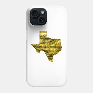 Texas Gold Map Phone Case