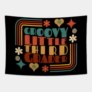 Groovy Little Third Grader First Day of School Tapestry