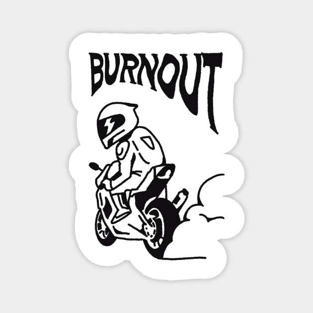 Burnout Biker Magnet by nolimetangere