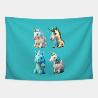 Fantastic Little Unicorns Tapestry