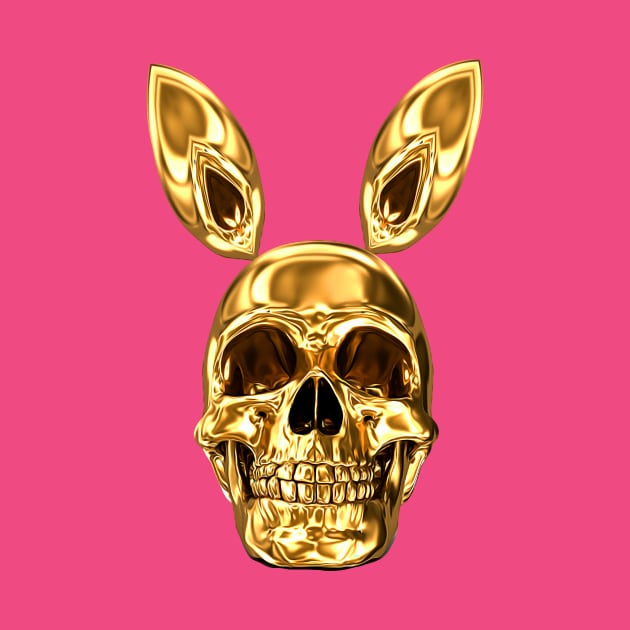 Golden Magic SKULL BUNNY | Hero Acid Bunny Skull Psychedelic POPART & Design by Tyler Tilley (tiger picasso) by Tiger Picasso