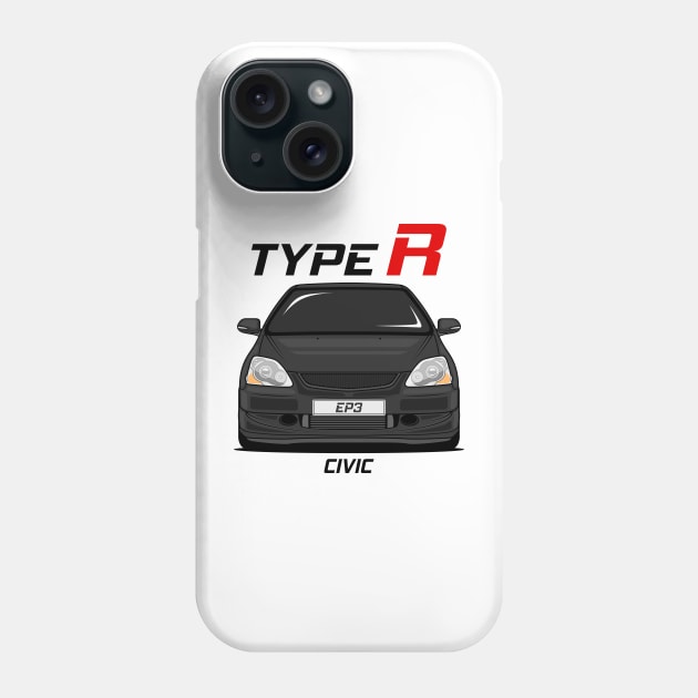 Civic EP3 Type R Black Phone Case by GoldenTuners