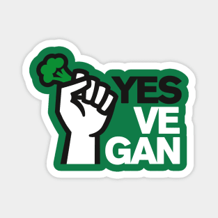 Yes ve gan Vegan Power Animal Welfare Vegans Vegetarians Magnet