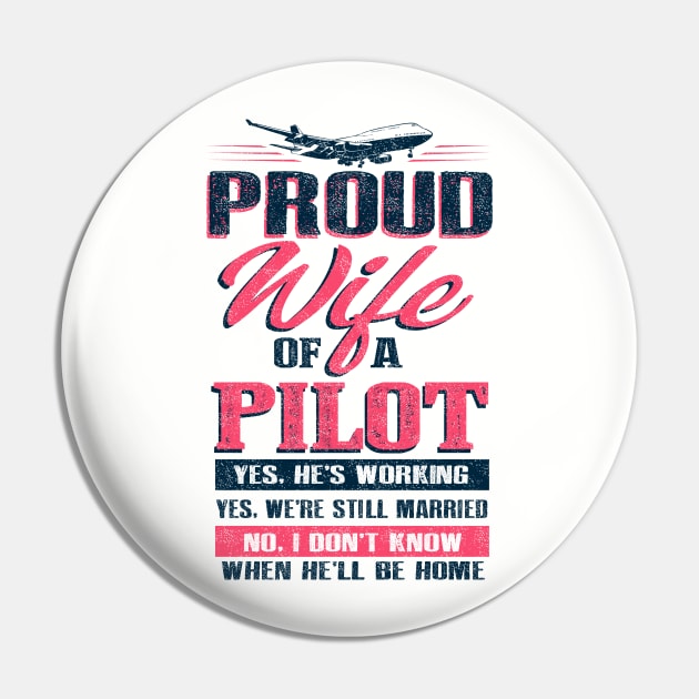 Proud wife of a pilot funny tee Pin by Cattle and Crow