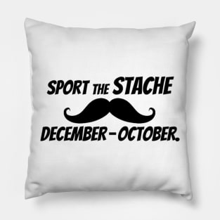 Sport The Stache December-October. Pillow