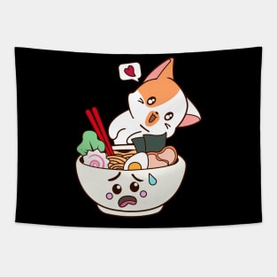 The Cat Love Ramen Tapestry