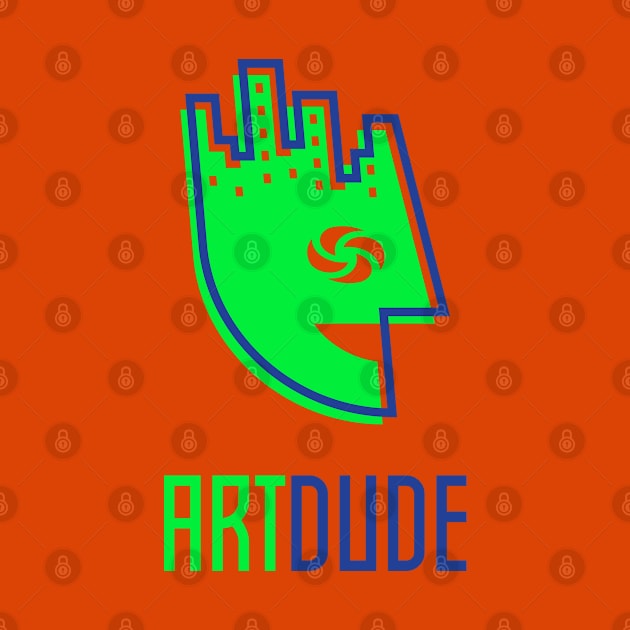 YourArtDude Logo In Lime And Blue by yourartdude