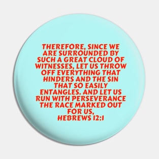 Bible Verse Hebrews 12:1 Pin