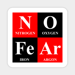 No Fear Chemistry Periodic Table Science Magnet