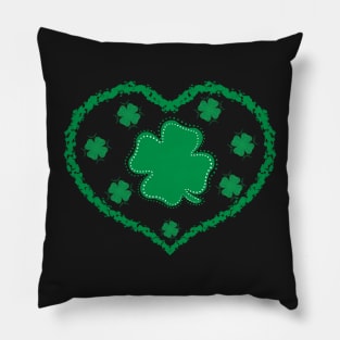 Heart Irish Clover Pillow