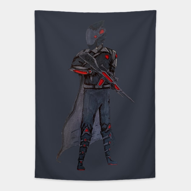 Sci fi soldier Tapestry by Fallcrown