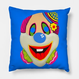 Vintage Halloween Clown Mask Pillow