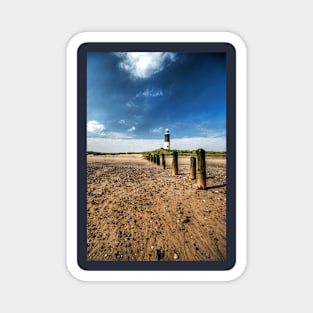 Spurn Point Lighthouse And Groynes Magnet