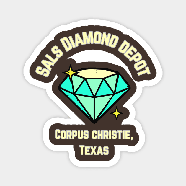 Retro diamonds Magnet by Benjamin Customs