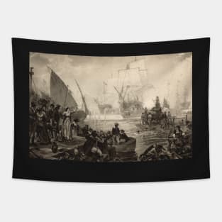 Lady Hamilton welcomes the Fleet as victors of the Battle of the Nile 1798 Tapestry