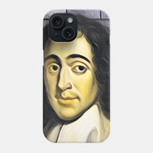 Baruch Spinoza Yellow Portrait | Baruch Spinoza Artwork 8 Phone Case