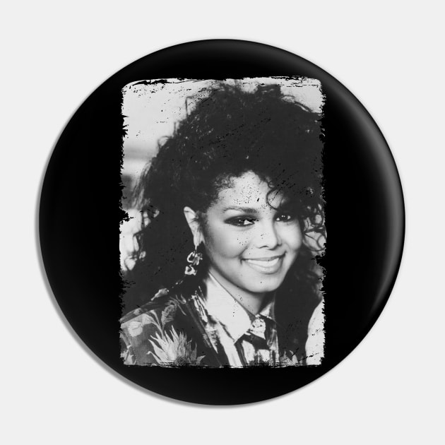 Retro Janet Jackson portrait Pin by Do'vans