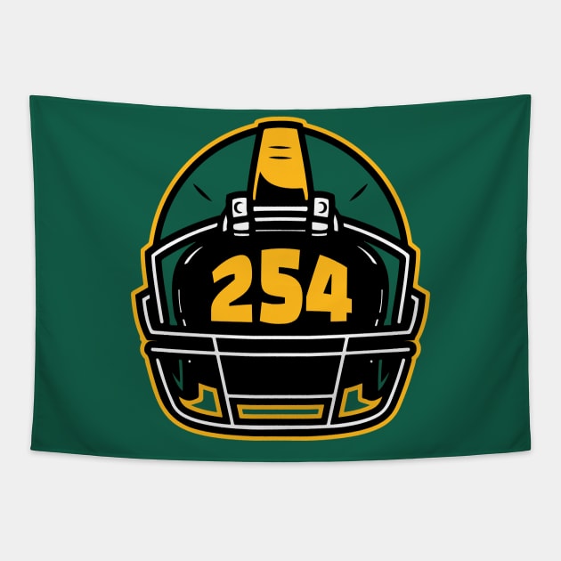 Retro Football Helmet 254 Area Code Waco Texas Football Tapestry by SLAG_Creative