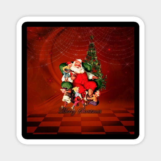 Santas claus wish you a Merry Christmas Magnet by Nicky2342