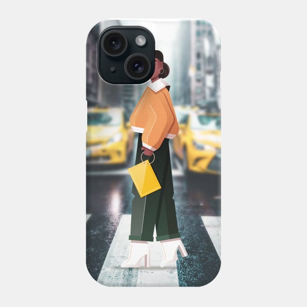 Olivia - Street Style Woman Phone Case by lanaxxart