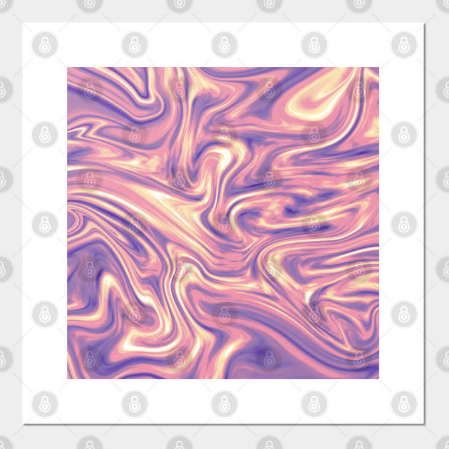 Rose Gold Molten Liquid Marble Abstract Artwork Liquid Gold