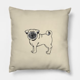 Big Fawn Pug Pillow