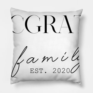 Mcgrath Family EST. 2020, Surname, Mcgrath Pillow