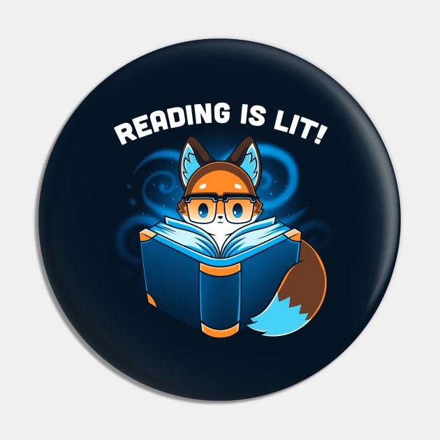 Cute Funny Fox Reading Book Lover animal lover Sarcastic Funny Quote Artwork Pin by LazyMice