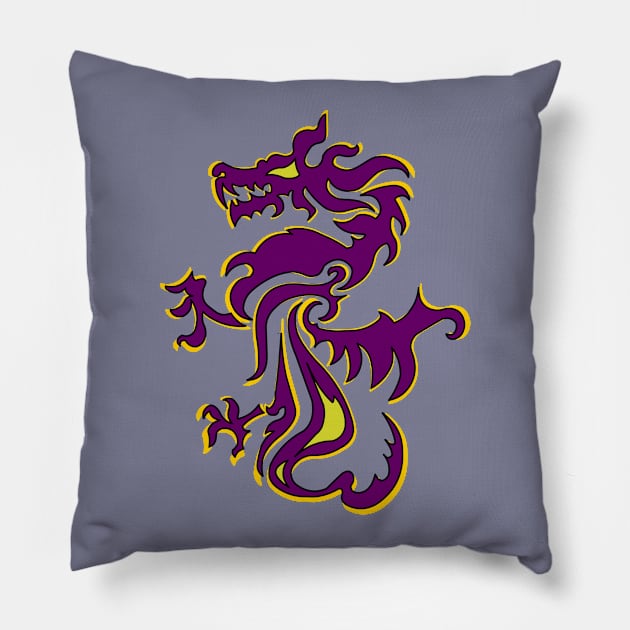 DRAGON OF LUCK Pillow by JRSANTOYOO