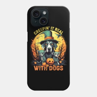 Creepin' It Real with Dog Witches Phone Case