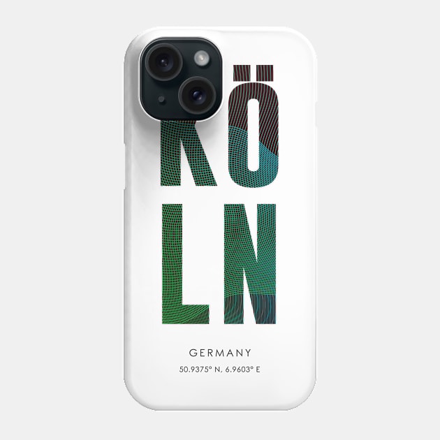 Cologne City typography Phone Case by StudioGrafiikka