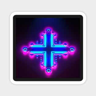 Cyber neon cross Magnet