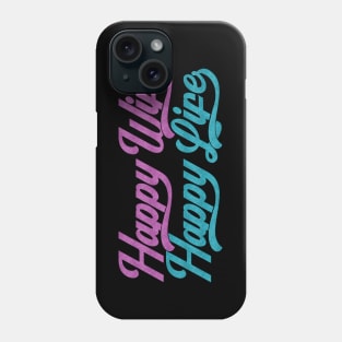 Glittery Happy Wife Happy Life Mother's Day Typography Phone Case