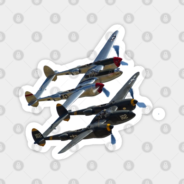 P-38s Formation No Background Magnet by acefox1