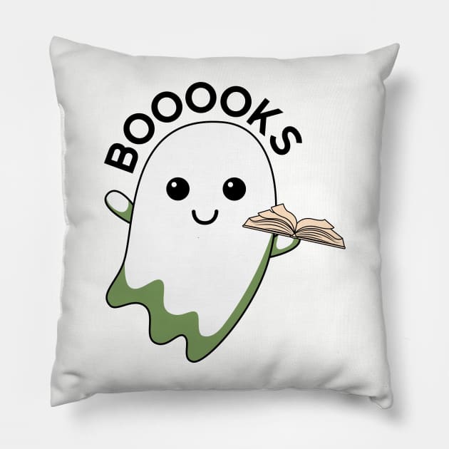 Ghost Books Pillow by oneduystore