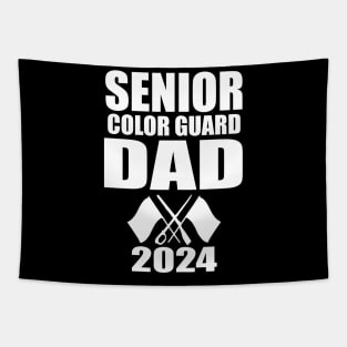 2024 Senior Color Guard dad Class of 2024 Marching Band Flag Tapestry