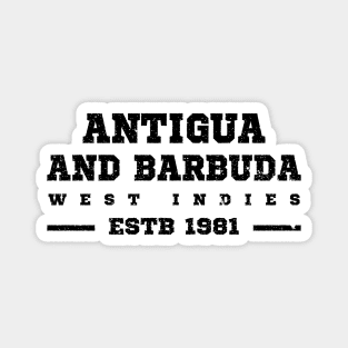 Antigua and Barbuda Estb 1981 West Indies Magnet