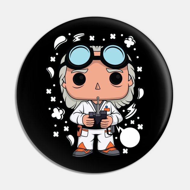 Dr Emmett Brown - Back to the Future Pin by PoshFitness