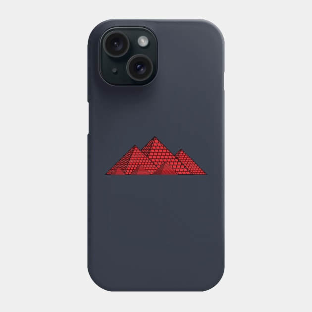 Pyramids of Egypt (red) Phone Case by PabloDeChenez