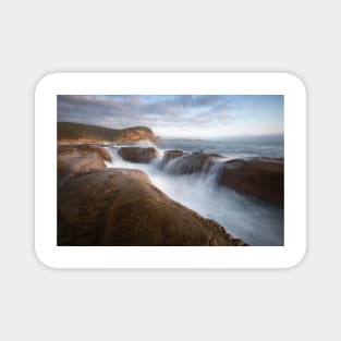 Water flowing over the rocks at Winney Bay on NSW Central Coast Magnet