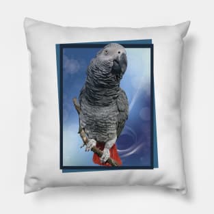 loro gris Pillow